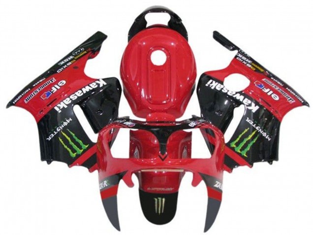 2002-2006 Red Black Green Elf Monster Kawasaki ZX12R Motorcycle Fairings UK Stores