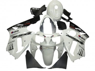 2002-2006 Pearl White Black Elf Monster Kawasaki ZX12R Motorcycle Fairings UK Stores