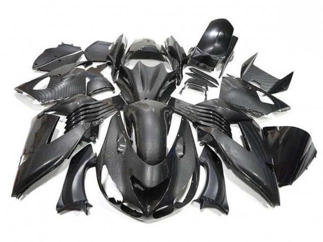 2006-2011 Faux Carbon Fiber Kawasaki ZX14R ZZR1400 Motorcycle Fairings UK Stores
