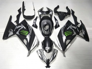 2013-2017 Matte Black Silver Green Monster Kawasaki EX300 Motorcycle Fairings UK Stores