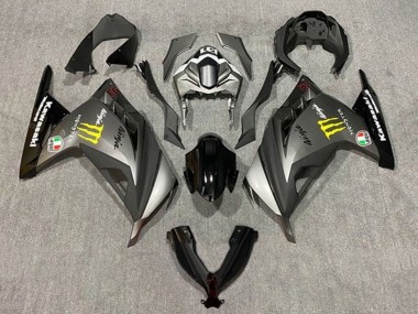 2013-2017 Matte Grey Black Yellow Monster Kawasaki EX300 Motorcycle Fairings UK Stores