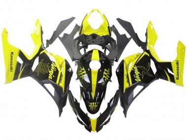 2018-2024 Yellow Black Monster Kawasaki Ninja 400 Motorcycle Fairings UK Stores