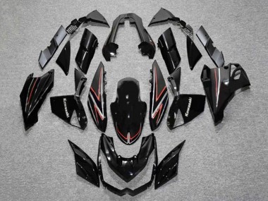 2010-2013 Glossy Black Red Stripe Kawasaki Z1000 Motorcycle Fairings UK Stores