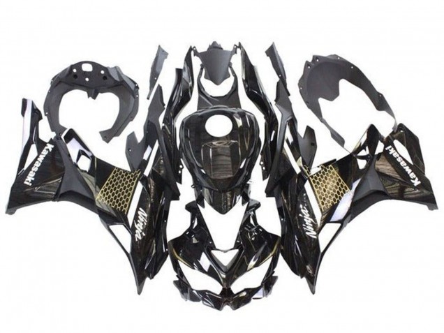 2019-2025 Glossy Black Gold White Honeycomb Kawasaki ZX25R ZX-25R Motorcycle Fairings UK Stores