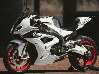 2017-2018 White Faux Carbon Fiber BMW S1000RR Motorcycle Fairings UK Stores