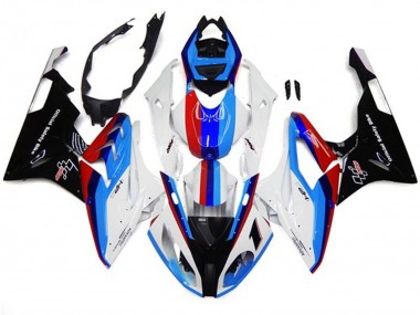 2017-2018 White Blue Red Black Stripe BMW S1000RR Motorcycle Fairings UK Stores
