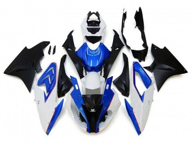 2017-2018 White Blue Matte Black BMW S1000RR Motorcycle Fairings UK Stores