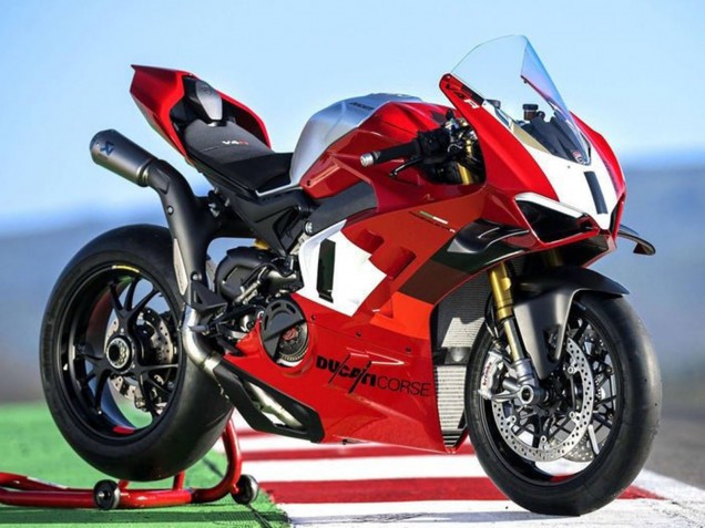 2022-2024 Silver White Red Corse Ducati Panigale V4 V4S Motorcycle Fairings UK Stores