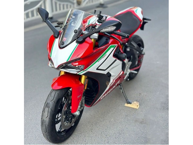 2017-2022 Red White Green Stripe Ducati Supersport 939/939S Motorcycle Fairings UK Stores