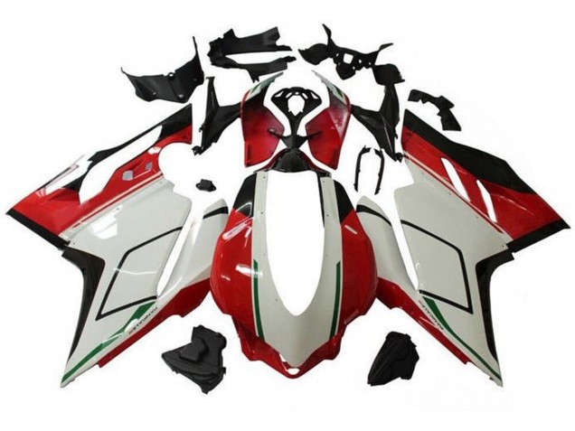 2015-2020 White Red Green Glossy Black Ducati 959/1299 Motorcycle Fairings UK Stores