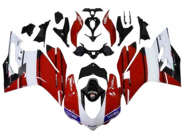 2015-2020 White Red Blue Glossy Black Unibat Flex-Box Ducati 959/1299 Motorcycle Fairings UK Stores