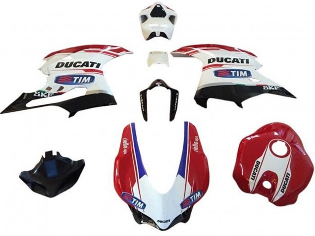 2015-2020 White Red Blue Glossy Black Tim Ducati 959/1299 Motorcycle Fairings UK Stores