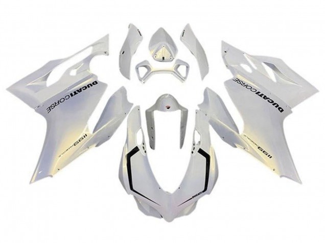 2011-2014 Pearl White Corse Ducati Panigale 1199 Motorcycle Fairings UK Stores