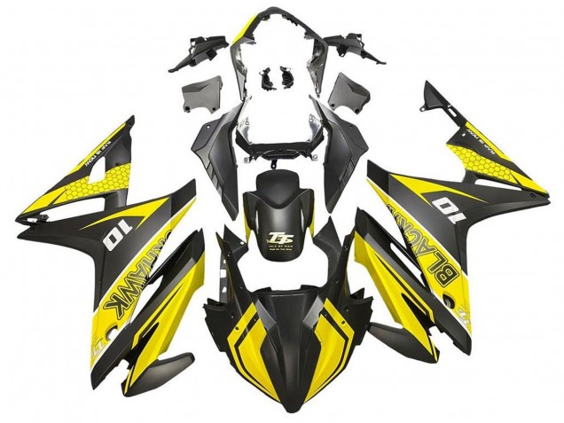 2016-2018 Yellow Matte Black Honda CBR500R Motorcycle Fairings UK Stores