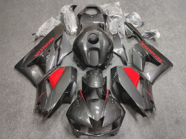 2013-2026 Faux Carbon Fiber Red Honda CBR600RR Motorcycle Fairings UK Stores