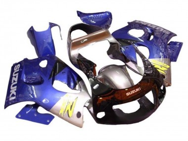 1996-2000 Blue Silver Black Suzuki GSXR 600 / GSXR 750 Motorcycle Fairings UK Stores