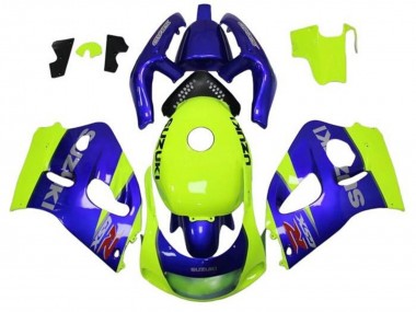 1996-2000 Blue Yellow Suzuki GSXR 600 / GSXR 750 Motorcycle Fairings UK Stores