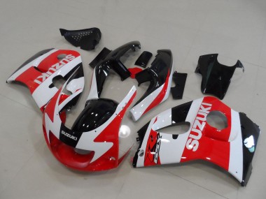 1996-2000 Red White Black Suzuki GSXR 600 / GSXR 750 Motorcycle Fairings UK Stores