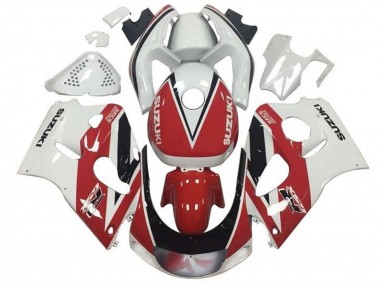 1996-2000 Red White Black Stripe Suzuki GSXR 600 / GSXR 750 Motorcycle Fairings UK Stores