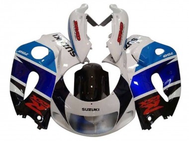 1996-2000 White Black Double Blue Red Suzuki GSXR 600 / GSXR 750 Motorcycle Fairings UK Stores