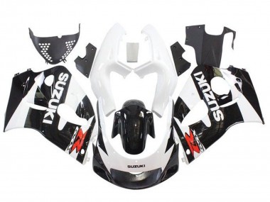 1996-2000 White Black Red Suzuki GSXR 600 / GSXR 750 Motorcycle Fairings UK Stores