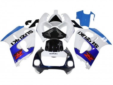 1996-2000 White Triple Blue Black Red Suzuki GSXR 600 / GSXR 750 Motorcycle Fairings UK Stores