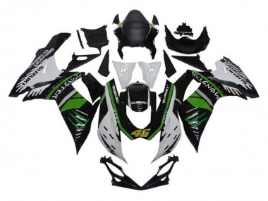 2011-2024 White Green Black Monster 46 Suzuki GSXR 600 / GSXR 750 Motorcycle Fairings UK Stores
