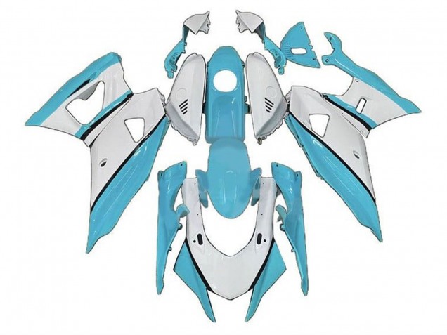 2021-2024 Blue Turquoise White Yamaha YZF R7 Motorcycle Fairings UK Stores