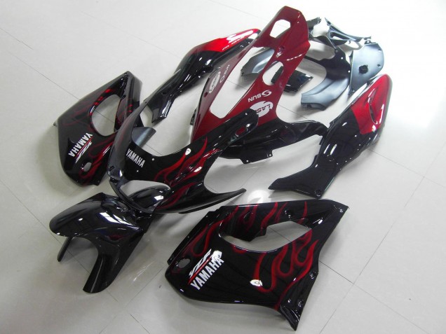 1997-2007 Black White Red Flame Yamaha YZF 1000R Thunderace Motorcycle Fairings UK Stores