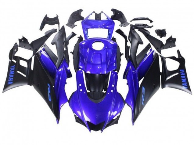 2019-2021 Blue Matte Black Yamaha YZF R3/R25 Motorcycle Fairings UK Stores
