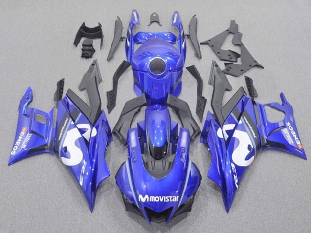 2019-2021 Blue White Black MoviStar Yamaha YZF R3/R25 Motorcycle Fairings UK Stores