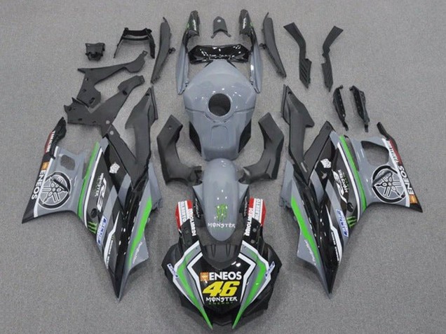2019-2021 Grey Black Green Black ENEOS Monster 46 Yamaha YZF R3/R25 Motorcycle Fairings UK Stores