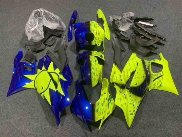 2019-2021 Yellow Blue Yamaha YZF R3/R25 Motorcycle Fairings UK Stores