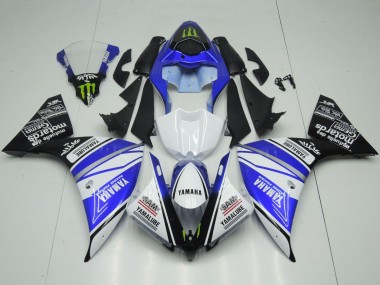 2012-2014 White Blue Black Green Monster Yamalube Yamaha YZF 1000 R1 Motorcycle Fairings UK Stores