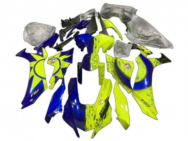 2020-2025 Blue Yellow Sun Moon Yamaha YZF 1000 R1 Motorcycle Fairings UK Stores