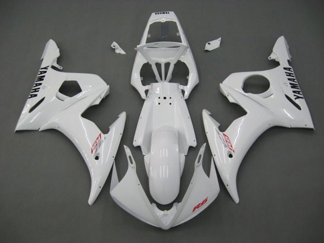 2005 White Red Black Yamaha YZF R6 Motorcycle Fairings UK Stores