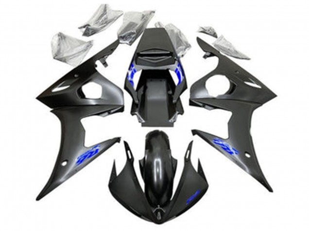 2005 Matte Black Blue Yamaha YZF R6 Motorcycle Fairings UK Stores