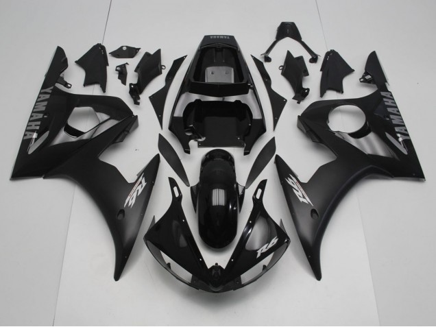 2005 Glossy Black Matte Black Silver Yamaha YZF R6 Motorcycle Fairings UK Stores