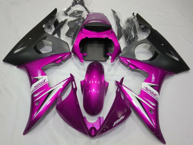 2005 Pink Matte Black White Yamaha YZF R6 Motorcycle Fairings UK Stores