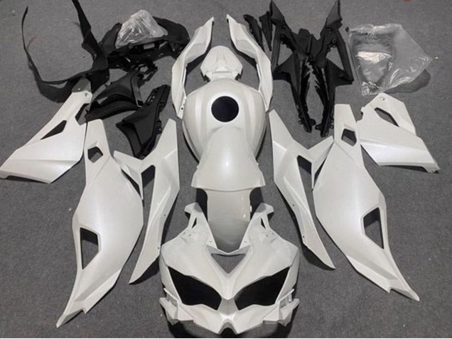 2019-2026 Pearl White Kawasaki ZX4R ZX-4RR Motorcycle Fairings UK Stores