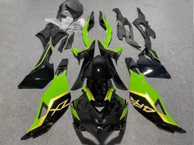 2019-2025 Glossy Black Green Gold Kawasaki ZX4R ZX-4RR Motorcycle Fairings UK Stores