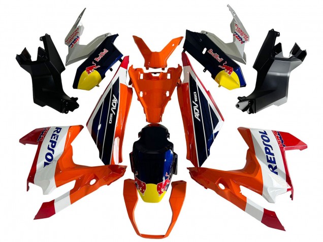 2022-2024 Orange White Red Blue Repsol Red Bull Honda ADV160 Motorcycle Fairings UK Stores