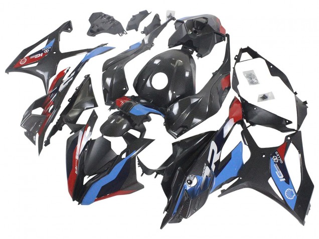 2023-2024 Blue Red Carbon Fiber BMW S1000RR Motorcycle Fairings UK Stores