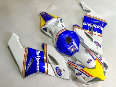 2004-2005 White Blue Yellow Rothmans Honda CBR1000RR Motorcycle Fairings UK Stores