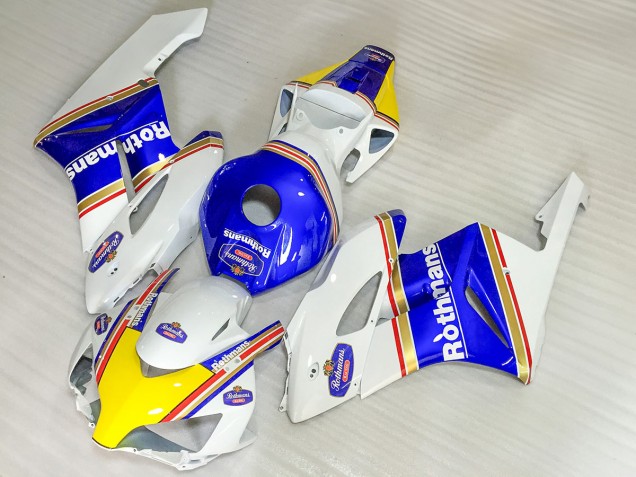 2004-2005 White Blue Yellow Rothmans Honda CBR1000RR Motorcycle Fairings UK Stores