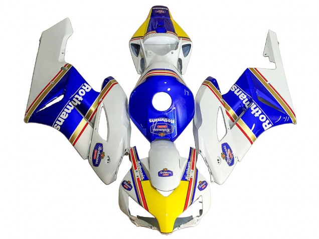 2004-2005 White Blue Yellow Rothmans Honda CBR1000RR Motorcycle Fairings UK Stores