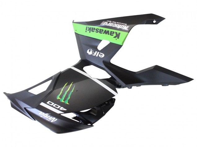 2018-2024 Matte Black Green Monster Showr Snow Kawasaki EX400 Motorcycle Fairings UK Stores