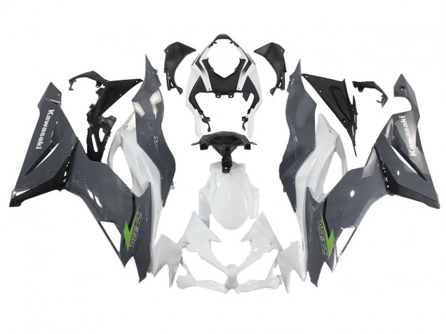 2019-2022 White Grey Green Kawasaki ZX6R Motorcycle Fairings UK Stores