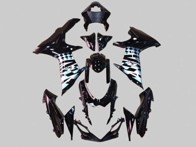 2011-2024 Glossy Black White Suzuki GSXR 600/750 Motorcycle Fairings UK Stores