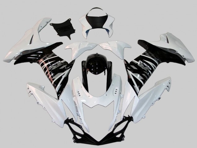 2011-2024 White Glossy Black Suzuki GSXR 600/750 Motorcycle Fairing UK Stores